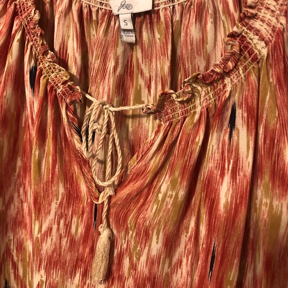 Joie masha ikat print top short sleeve tunic pink - Picture 8 of 8